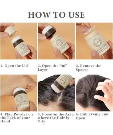 Quick Hair Oil-Remove Powder 12g | Unisex Texturising Dry Shampoo | Instant Root Lifting and Oil Control | Matte Volume Powder with Mirror and Puff | For All Hair Types | Includes Applicator - Buy Online on SooperMarket.com