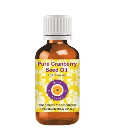 Deve Herbes Pure Cranberry Seed Oil (Vaccinium macrocarpon) Cold Pressed 15ml (0.50 oz)