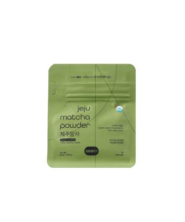 SEEIN Organic Matcha Green Tea Powder from Jeju Korea (Packaging May Vary) Premium First Harvest Ceremonial Grade 32g - USDA Certified Smoothie Baking Iced Tea - USDA Non-GMO Vegan Halal Ceremonial 32 g (Pack of 1)