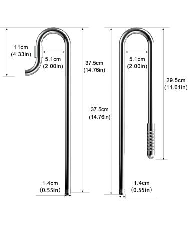 Fzone Stainless Steel Lily Pipe Inlet & Outlet - Perfect for 12/16mm Aquarium Filter Hoses & Plant Tanks - Acrylic Tube Attachment (12mm) - International Shipping - Buy Online on SooperMarket.com