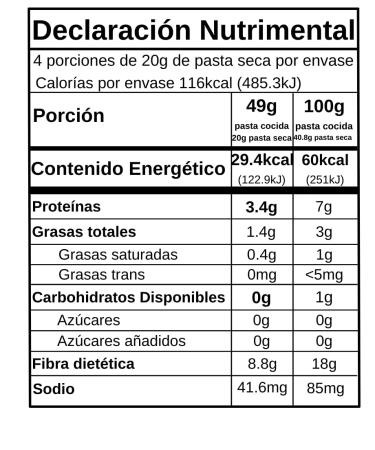 Linguini Pasta Keto - 80g | 2 Servings - 0 Net Carbs | Gluten Free Italian Type - Safe for Diabetics - Buy Online on SooperMarket.com