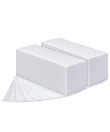 Whaline 200 Pieces Non-Woven Wax Strip Hair Removal Wax Strips Body and Facial Wax Muslin for Arms Legs Underarm Hair Eyebrow Bikini of Women and Men (Large)