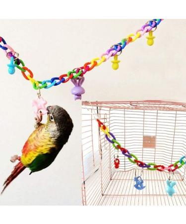 12 Packs Bird Toys Parrot Swing Toys Chewing Toys Bird Budgie Shredding Toys Colorful Hanging Bell Pet Cage Toys Hammock perch stand Suitable for Small Parakeets Conures Love Birds - Buy Online on SooperMarket.com