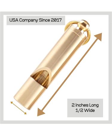FUTURESTEPS Premium Brass Whistles Set of 2 with Black Lanyard - Loud Survival Whistles - Buy Online on SooperMarket.com