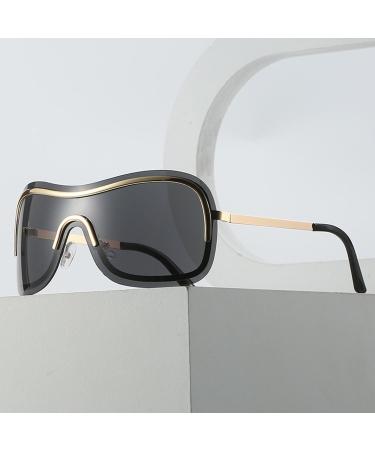 Sport Sunglasses | Women Sunglasses UV Protection Cycling Driving Fishing Sun Glasses Portable Wrap Around Cycling Puchen Gold Frame Full Gray Film - Buy Online on SooperMarket.com