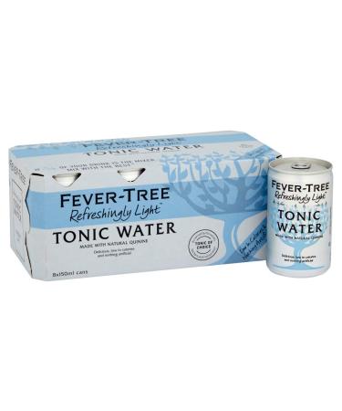 Fever Tree Naturally Light Tonic Water, 8 x 150ml.