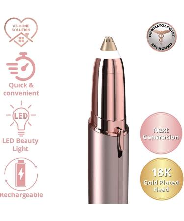 Rechargeable Electric Eyebrow Hair Remover for Women - Painless Hair Removal Razor with 2 Replacement Heads - Buy Online on SooperMarket.com