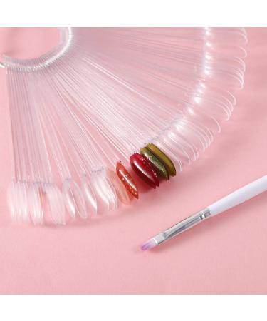 200pcs Clear Nail Swatches Sticks with Practice Finger Clipper and Nail Art Brush - Buy Online on SooperMarket.com