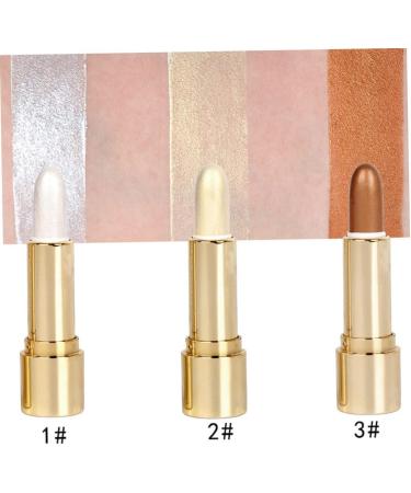 Highlighter Stick Makeup Brightens Shades Pencil Face Shaping Trimming Stick 4.7g Style-2 Beauty Accessory 2# - Buy Online on SooperMarket.com