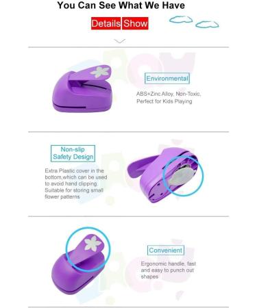 Craft Lever Punch 3 Hexagon DIY Handmade Paper Punch - White Color - Buy Online on SooperMarket.com