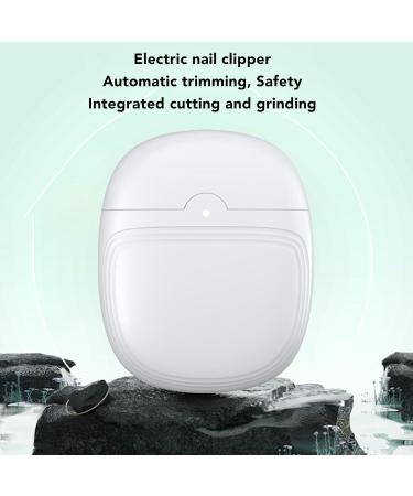 Automatic Nail Trimmer Electric Automatic Nail Clipper with Light Fingernail Cutter Nail Scraps Storage Rechargeable Safety Fingernail Trimmer for Kids Seniors Adult (White) - Buy Online on SooperMarket.com