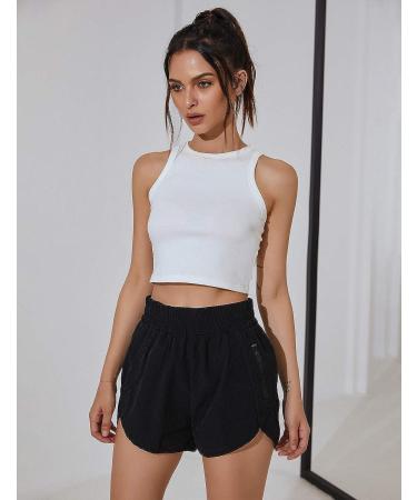 BMJL Women's High Waisted Running Shorts with Pocket - Quick Dry Athletic Workout Pants - Buy Online on SooperMarket.com