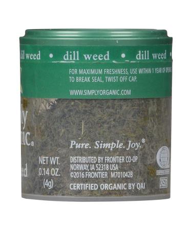 Certified Organic Dill Weed - 0.14 oz | Simply Organic Cut & Sifted Anethum graveolens L - Buy Online on SooperMarket.com