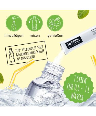 Intick Sugar-Free Instant Drink - Pear Flavor | Vegan Low-Calorie Vitamin C | 1 Pack (12 x 0.5-1L) - Refreshing Instant Beverage Powder - Buy Online on SooperMarket.com