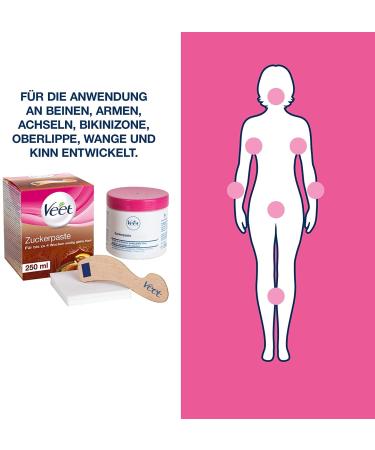 Veet Sugaring Sugar Paste with Argan Oil - Hair Removal for Smooth Skin Up to 4 Weeks | 4x250ml - Shop Now! - Buy Online on SooperMarket.com