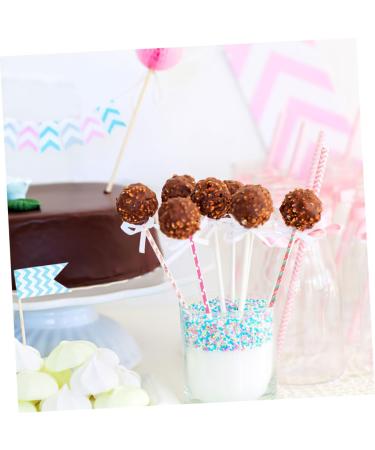 Mikinona 50pcs Marshmallow Stick Chocolate Candy Lollipops Candy Bars Lollipop Sticks Lollipop Packing Sticks Marshmallow Holder Sticks Manual Stirring Rod Chocolate Stick Dedicated Paper - Buy Online on SooperMarket.com