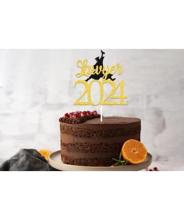 Lawyer Graduation Cake Topper Congrats Lawyer Cake Topper Law School Graduation Cake Topper Law School Graduation Party Decorations Gold Black - Buy Online on SooperMarket.com