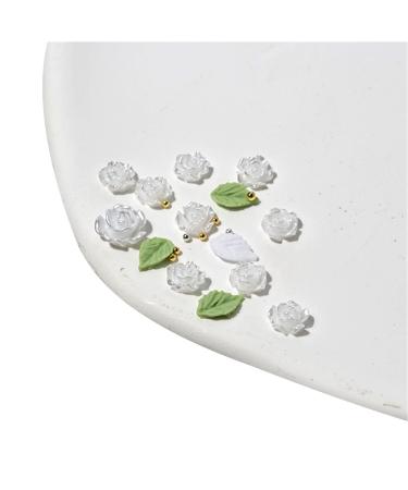 3D Flower Nail Steel Beads Leaf Nails Art Nails Art Decorations Nails Art Supplies for Acrylic Nails 3D Flower Nail Leaf Nails Art Steel Beads Nails Art Decorations G