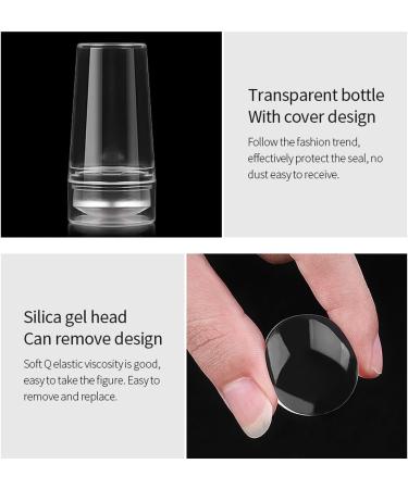 MINAYANLEO 8 Pcs Nail Art Stamper Kit - Transparent Jelly Stamper with Scraper and Brushes for Manicure DIY - Buy Online on SooperMarket.com