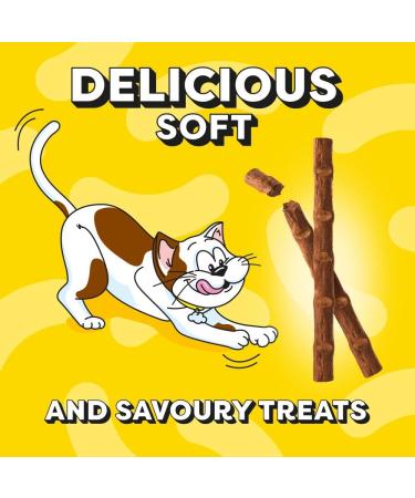 Dreamies Meaty Sticks 84 Pieces Cat Treats Tasty Snacks with Delicious Chicken Pack of 14 x(30g) - Buy Online on SooperMarket.com