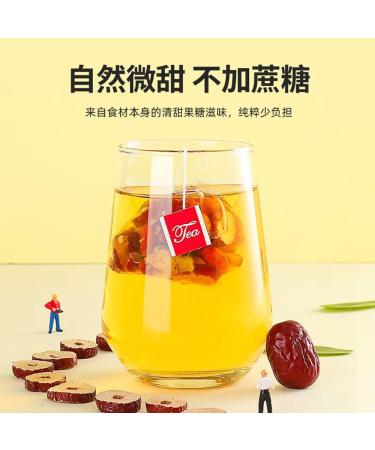 Longan Red Date Rose Goji Flower Tea Combination 8.8 oz/250g (50 small bags) Flower tea fruit tea ladies' tea beverage Flower and fruit tea cold and hot tea bag  - Buy Online on SooperMarket.com