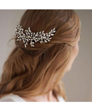 Bride Wedding Hair Comb Hair Accessories with Crystal Bridal Side Combs Headpiece for Women and Girls Bridal Headpiece - Buy Online on SooperMarket.com
