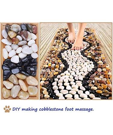 Hisredsun 2.1 lb Natural Polished Pebbles - 0.4-1 inch Decorative Stones for Garden, Aquarium and Vase Fillers - 0.95kg Multi-Use River Rocks - Buy Online on SooperMarket.com