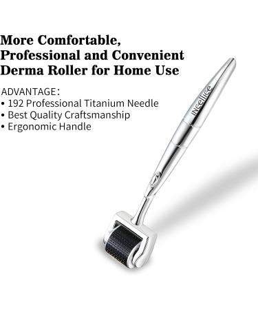 INCELLICE Derma Roller 1.5mm Beard and Hair Growth Roller for Men and Women 192 Real Individual Titanium Microneedling Roller for face - Buy Online on SooperMarket.com