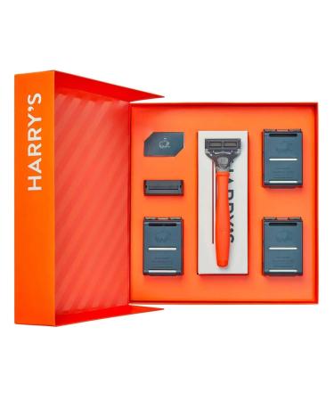 Truman Wet Shave Razor - 13 Cartridges & Blade Cover | Bright Orange | Premium International Shipping - Buy Online on SooperMarket.com
