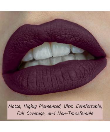 Mynena Deep Plum Matte Lipstick - Long Lasting, Waterproof, Lightweight | Talc-Free, Mica-Free, Gluten-Free, Paraben-Free - Mia - Buy Online on SooperMarket.com