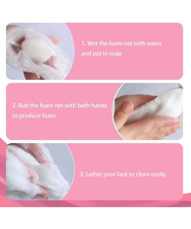 Foaming Net for Face Washing 5Pcs Soft Skin-friendly Soap Net with Hanging Rope PE Cleanser Foamer Bubble Net for Bathroom - Buy Online on SooperMarket.com