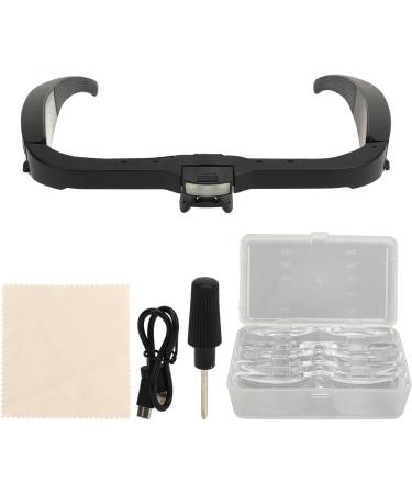 Head Mounted Magnifying Glasses Headband Magnifying Glasses Simple Use 3.7V 3 LED Light for Home Reading Room - Buy Online on SooperMarket.com