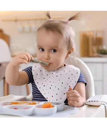 Pandaear 7-Piece Silicone Baby Spoon Set for Self-Feeding | BLW Cutlery for 4+ Months | Porridge & Learning Utensils - Buy Online on SooperMarket.com