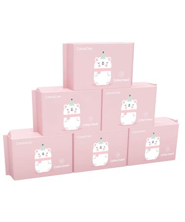 COTTONCARE 100% Cotton Baby Dry Wipes 7.9x4.7 in 6-Pack (600 Count) - Gentle on Sensitive Skin - Buy Online on SooperMarket.com
