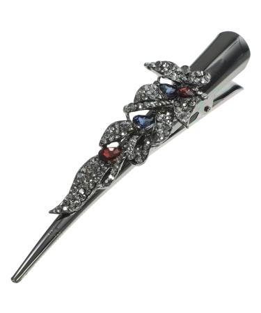 Mikinona Hair Barrettes for Women Fine Hair Decorative Hair Clip Sparkly Hair Clips Alligator Sectioning Clips Rhinestone Hair Barrettes Hair Bling Alligator Barrettes Hair Grips Crystal