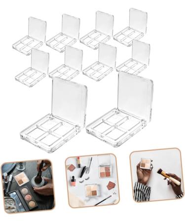Gogogmee 10pcs Boxes Eye Shadow Box Highlighter Makeup Eyeshadow 4 Grid Foundation Blush Empty Make up Sample - Buy Online on SooperMarket.com