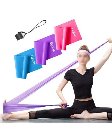 Fitness straps 3 Set Gymnastics Band Resistance tapes Elastic Stretching Band Exercise band Training band for yoga elastic strength training muscle building Pilates fitness band Course