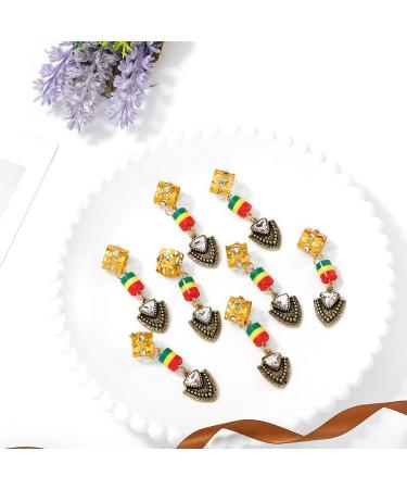 8Pcs Gold Crystals Dreadlock Cuffs & Box Braid Rings - Hair Tube Charms for Women - Buy Online on SooperMarket.com