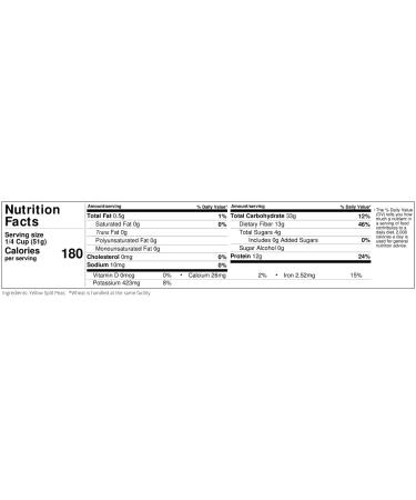 Grown in Idaho Yellow Split Peas - 4 lb Resealable Bag | Non-GMO, Kosher, Vegan | High Fiber & Protein | Non-Irradiated - Buy Online on SooperMarket.com