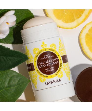 Lavanila Natural Aluminum Free Deodorant 2-Pack Vanilla Lemon - The Healthy Deodorant for Men and Women Solid Stick (2 Ounce Each) Vegan Vanilla Lemon 2 Ounce (Pack of 2) - Buy Online on SooperMarket.com