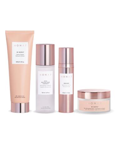 MONAT BE GENTLE System Nourishing Skincare System with Gentle Cleanser Revitalizing Essence Anti-Aging Nectar & Gentle Moisturizer Powerful Blend of Natural Ingredients Sensitive Skin Friendly
