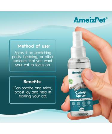 AmeizPet Catnip Spray for Cats - 50 ml Behavior & Scratching Mist - Buy Online on SooperMarket.com