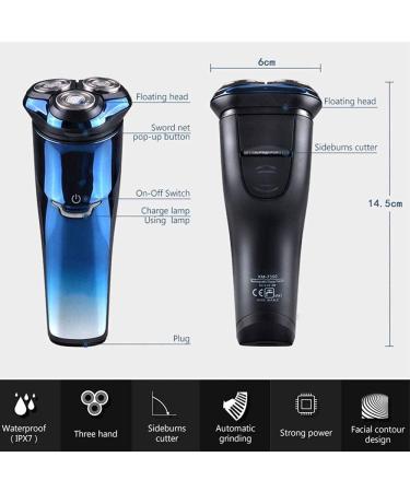 GeRRiT Electric Shaver | Rechargeable 3D Rotary Razor with Pop-Up Trimmer | IPX7 Waterproof for Ultimate Grooming - Buy Online on SooperMarket.com
