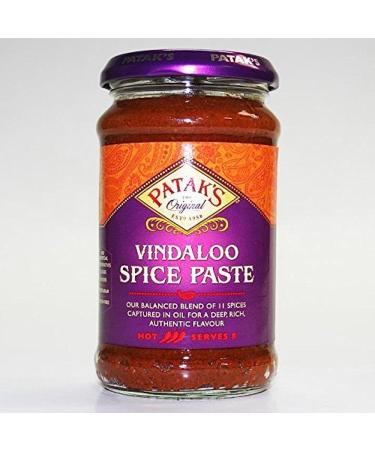 Patak's Vindaloo Spice Paste | Authentic Indian Recipe | Aromatic Spices | Hot & Spicy | 283g | (Pack of 6)
