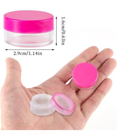20 Piece Small Jaws Travel Jar Set - Clear Cosmetic Containers with Screw Lids (5ml 10 Colors) | Perfect for Lotion Creams & Travel - Buy Online on SooperMarket.com