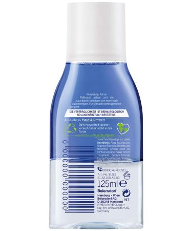 Nivea Double Effect Eye Make-Up Remover 125ml | Sensitive Eye Cleanser | Waterproof Makeup Remover (2 Pack) - Best for Gentle Makeup Removal - Buy Online on SooperMarket.com