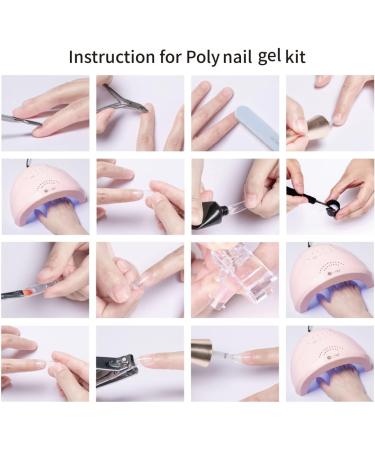 Mobray Poly Nail Gel Kit - 6 Color Extension Set with Nail Forms and Slip Solution - Professional Nail Art Starter Gifts for Women - Buy Online on SooperMarket.com