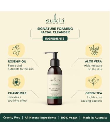 Sukin Foaming Facial Cleanser 4.23 fl oz - Natural, Sulfate-Free Skincare - Buy Online on SooperMarket.com