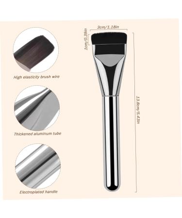 Flat Foundation Brush 5Pcs Liquid Foundation Brush Streak-Free Flat Makeup Brush Ultra Thin Concealer Brush for Liquid Cream Foundation Powder Buffing Blending - Buy Online on SooperMarket.com