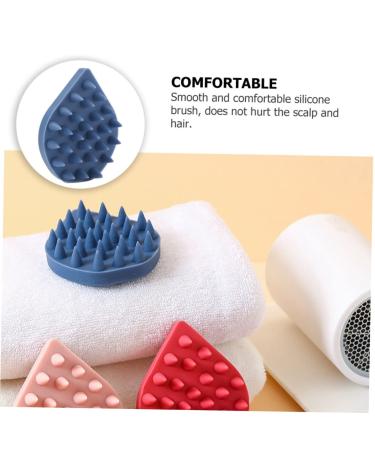 Silicone Shampoo Comb & Scrubber Massager | Scalp & Body Brush for Baby Shower | Dark Blue | 1pc - Buy Online on SooperMarket.com